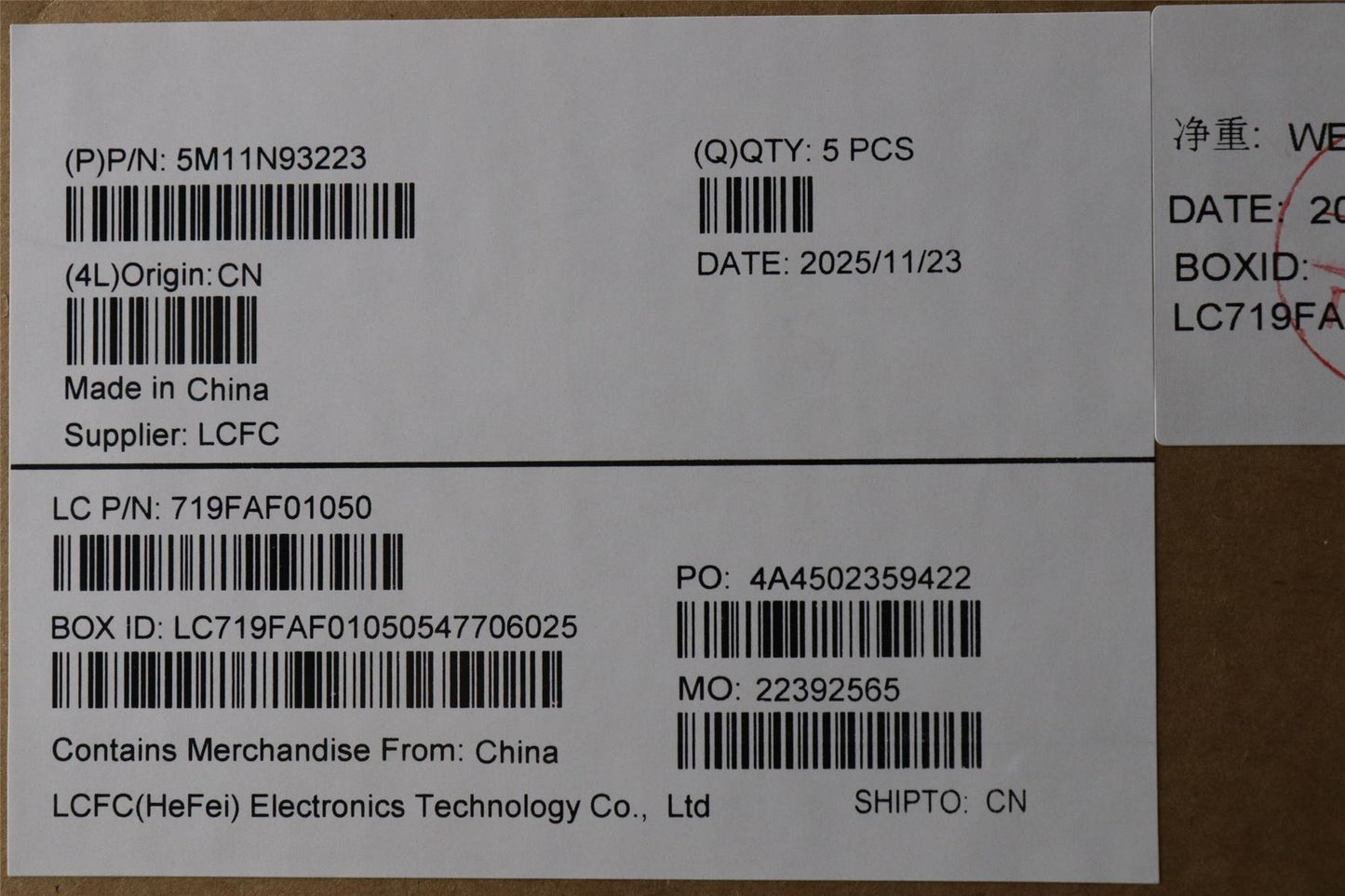 Lenovo MECH_ASM BL KB BK WW SWS PMX 5M11N93223