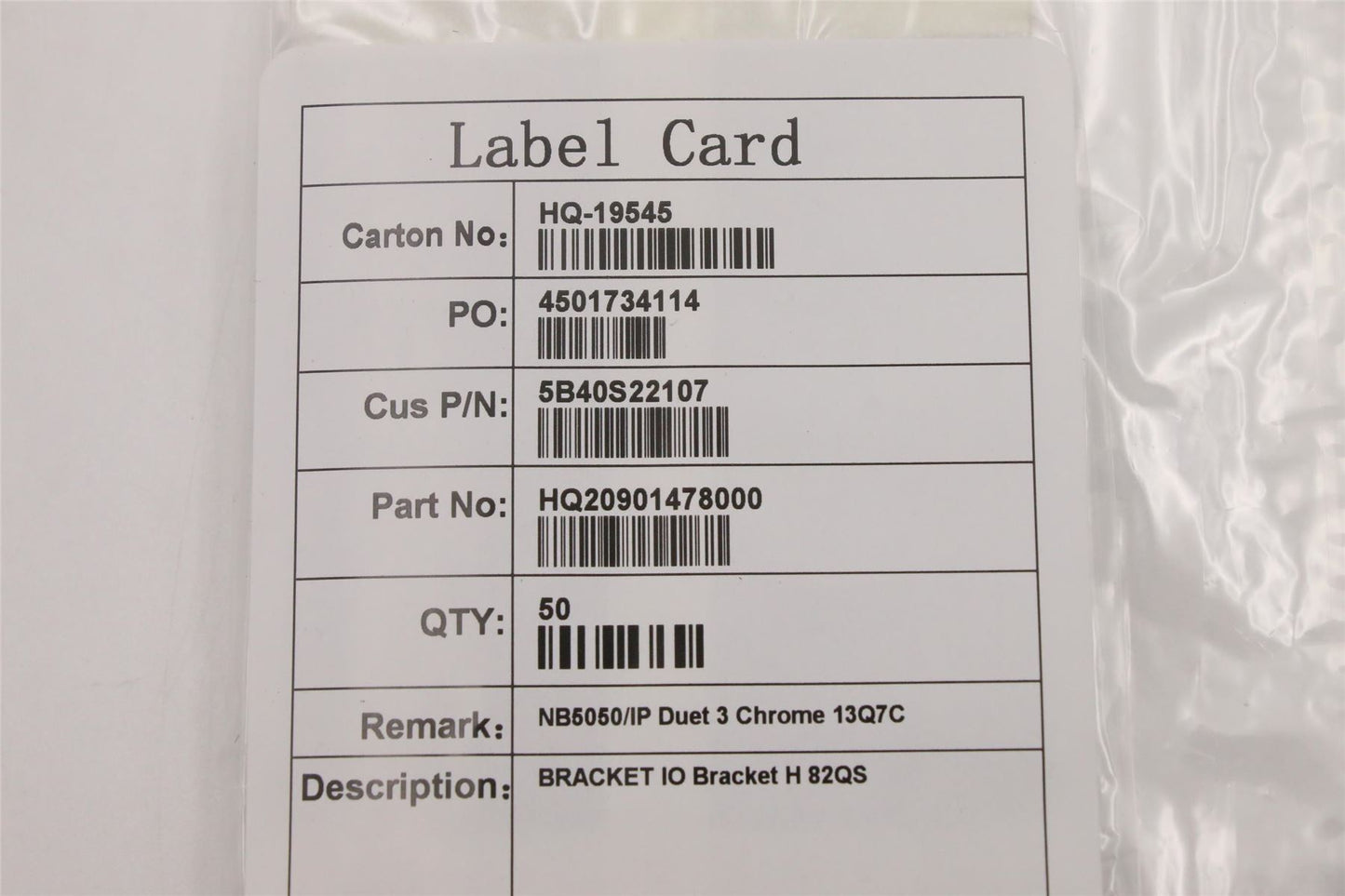 Lenovo IO Bracket H 82QS 5B40S22107