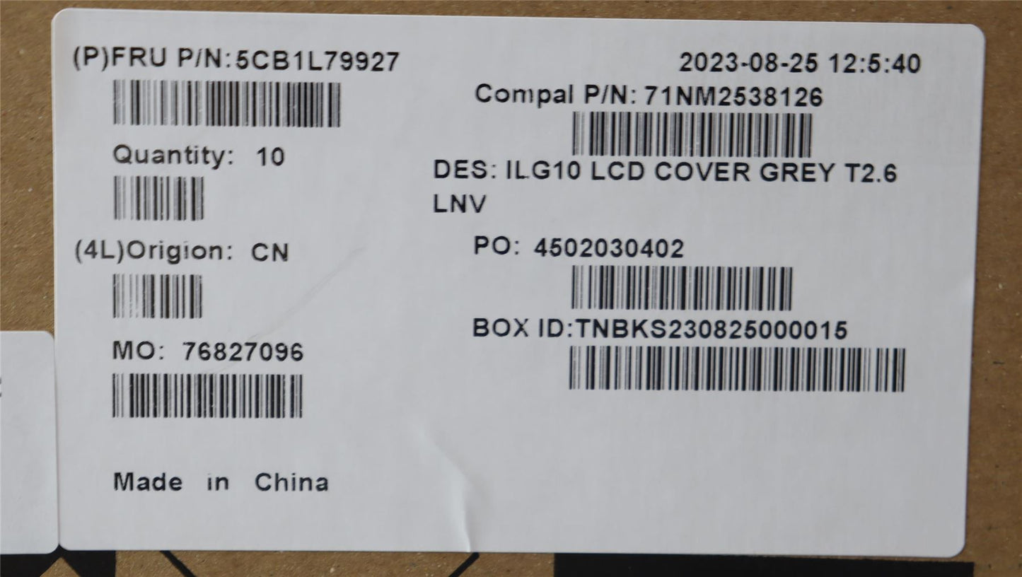 Lenovo LCD Cover C 82XV T2.6 LNV 5CB1L79927