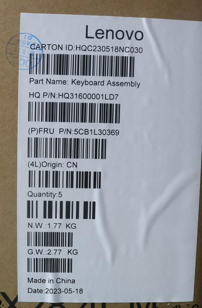 Lenovo Slim IP 3 14M868 Palmrest Cover Touchpad Keyboard French 5CB1L30369