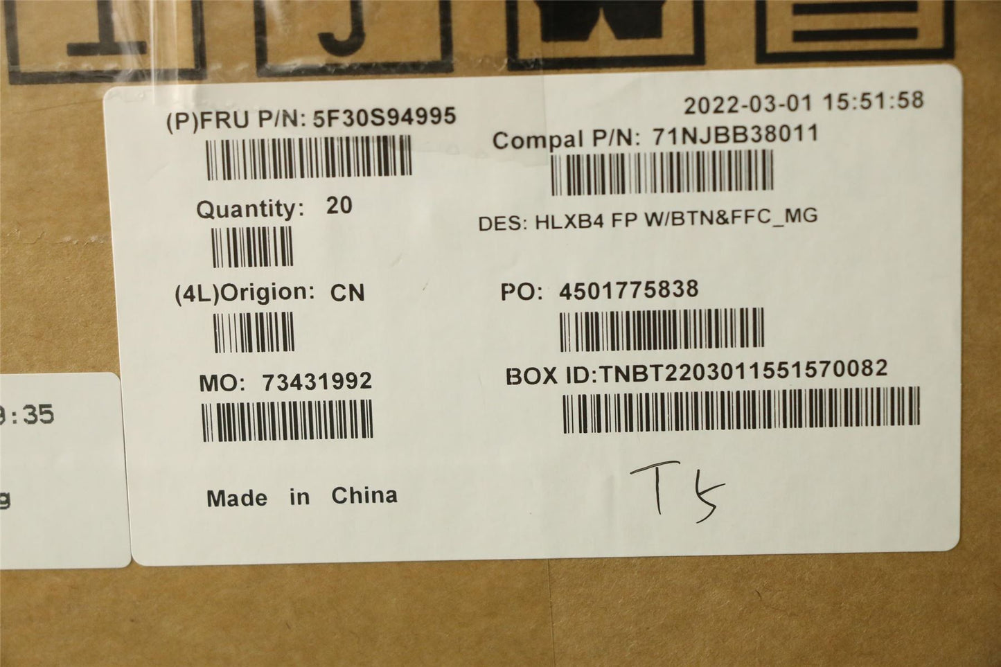 Lenovo ThinkBook 14 G4 IAP 14 G4 ABA Finger Print Reader Board 5F30S94995