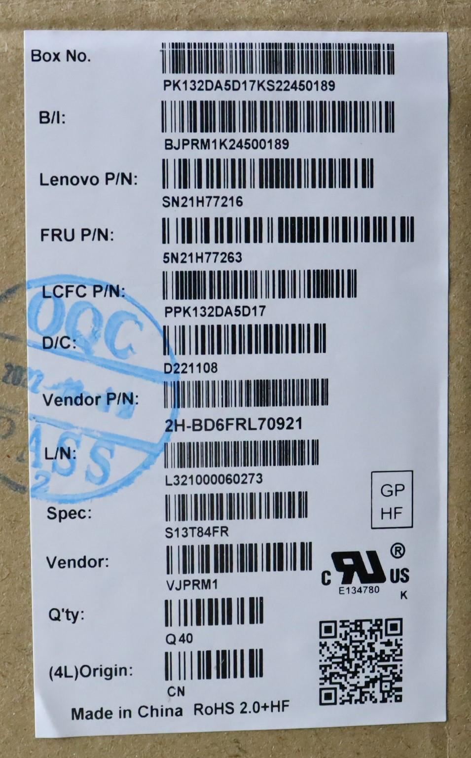 Lenovo Yoga L13 4 L13 4 Keyboard French Black Backlit 5N21H76888