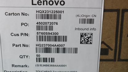 Lenovo H 83D2 ARCTIC_GREY Touchpad Board 5T60S94300