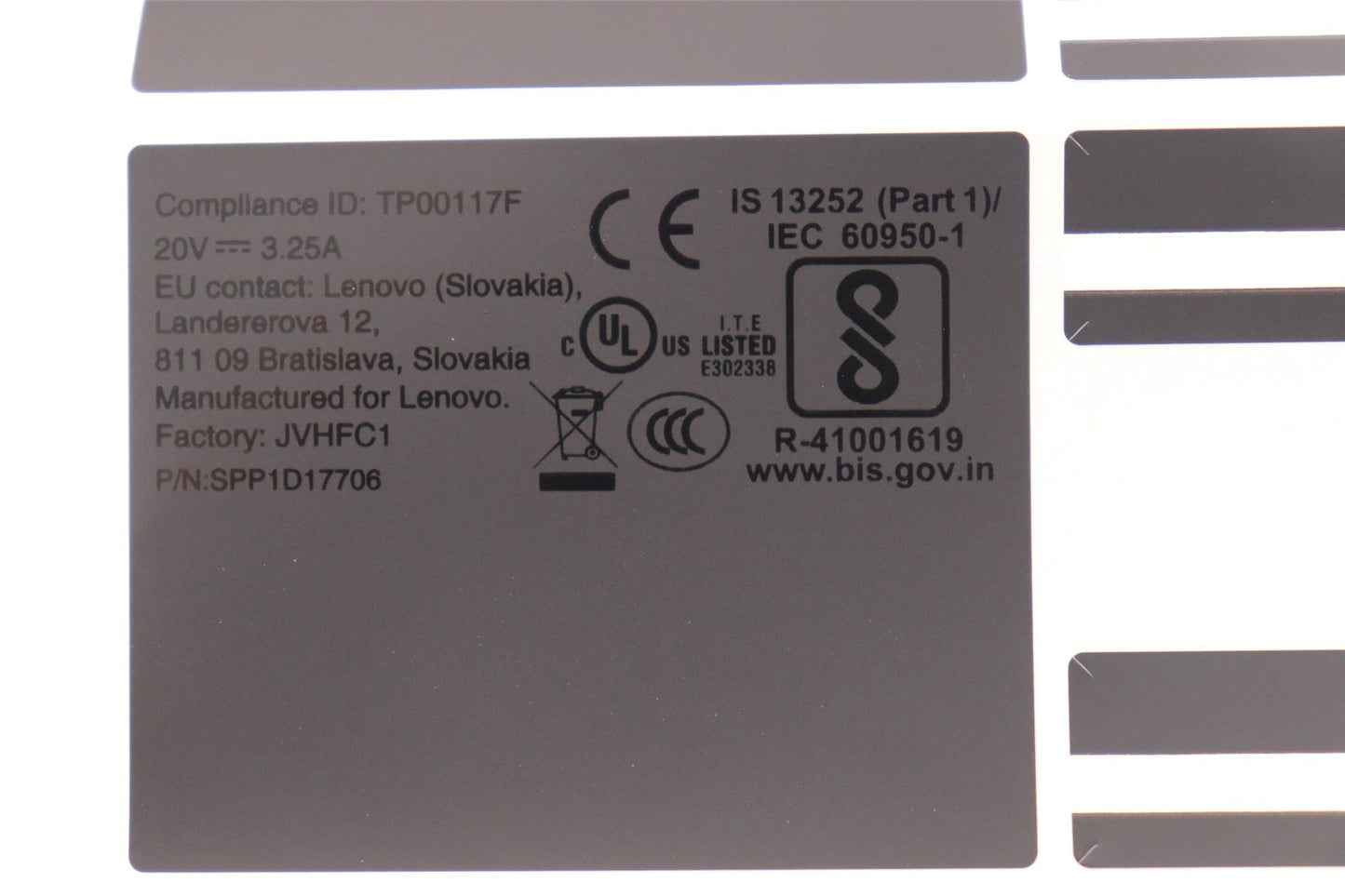 Lenovo LABEL FRU system LABEL Kit black 5L11H70919