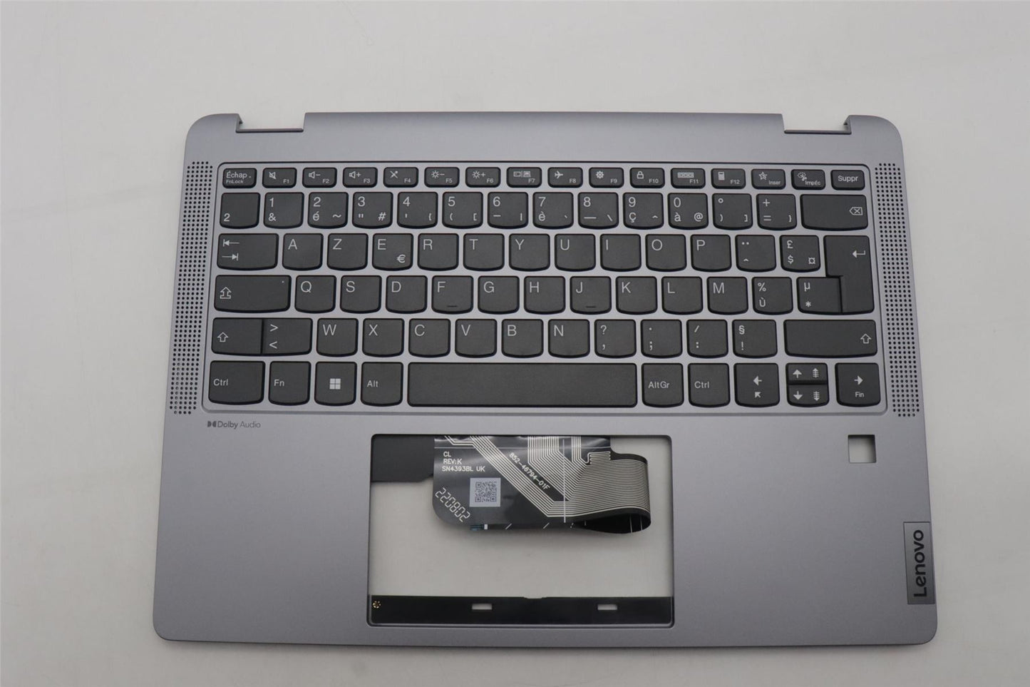 Lenovo IdeaPad 5 14IRU8 Keyboard Palmrest Top Cover French Artic Grey 5CB1L30701