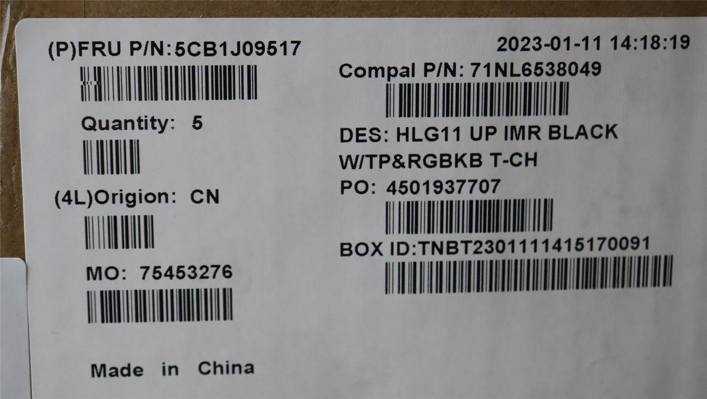 Lenovo UpperCase ASM_TC C82SARGB BLA 5CB1J09517