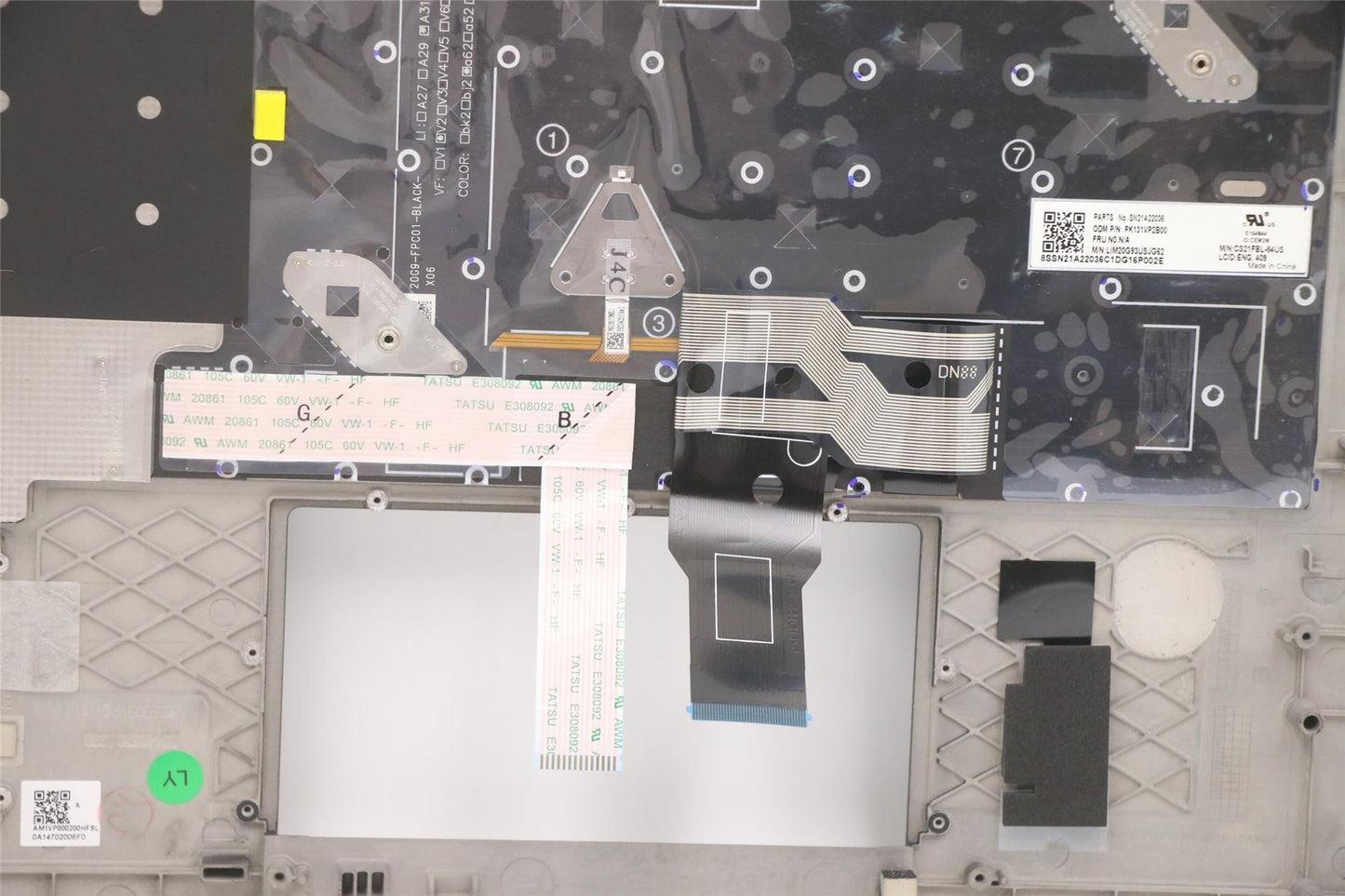 Lenovo ThinkPad T14s 2 Keyboard Palmrest Top Cover US Black 5M11A37252