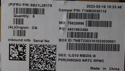 Lenovo LOQ 15IRH8 Motherboard Mainboard DIS INTELI513500H 5B21L28179
