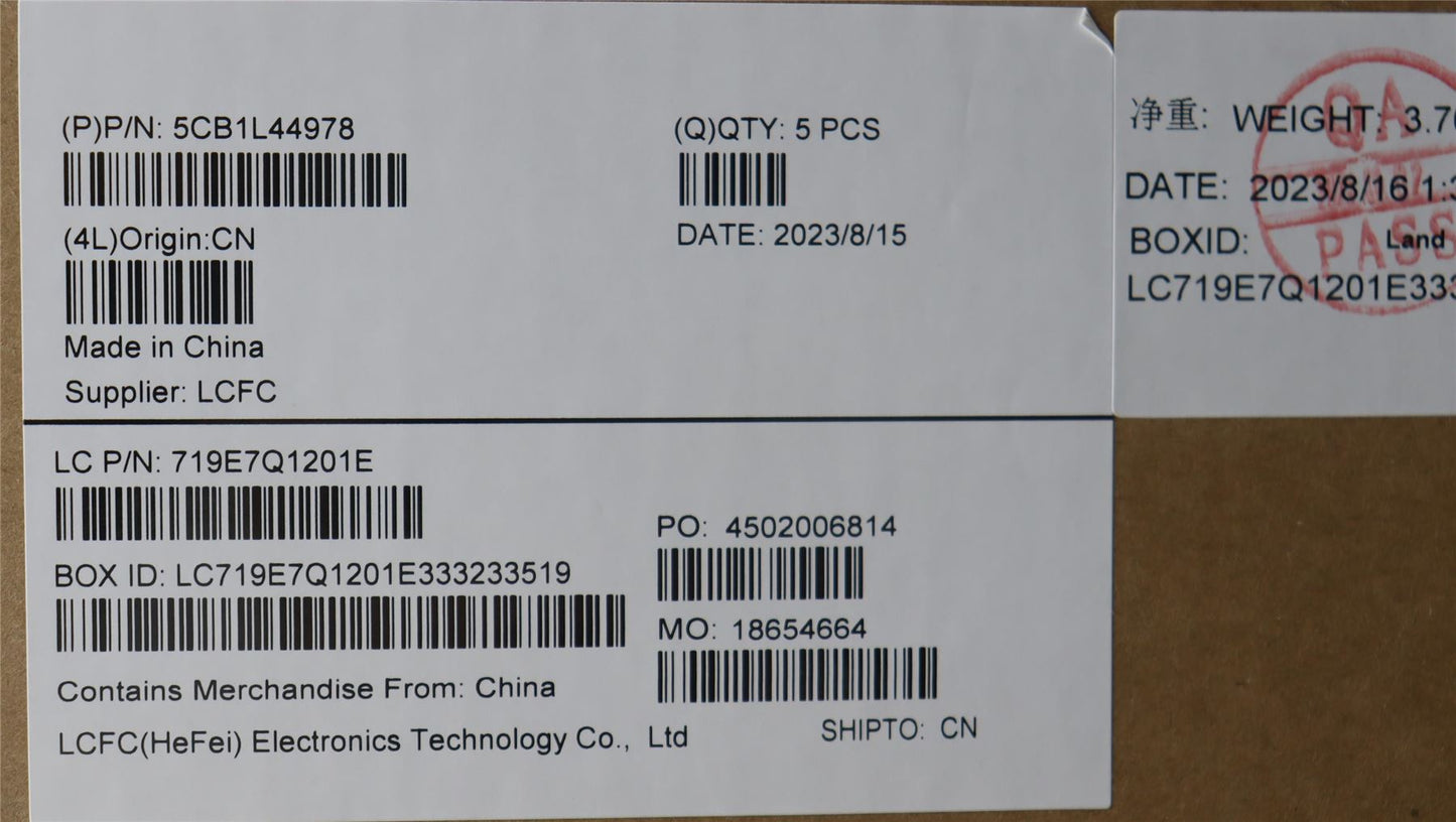 Lenovo Upper Case ASM_SPA L83AQ A/G 5CB1L44978