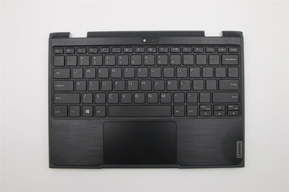 Lenovo Notebook 300e 2nd Keyboard Palmrest Top Cover US Black 5CB0T45087