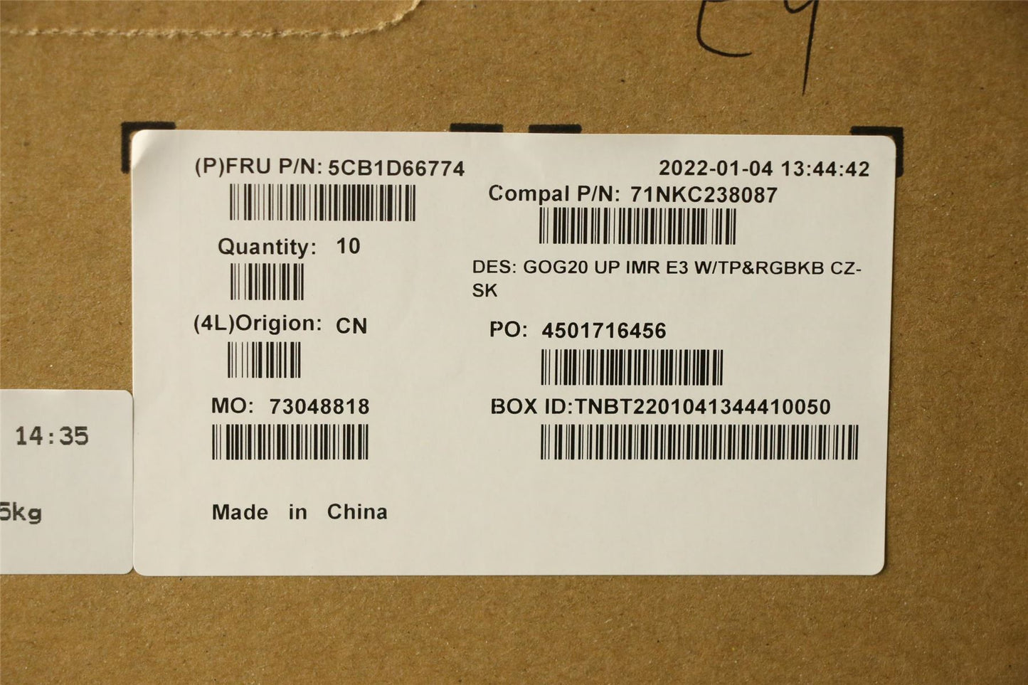 Lenovo IdeaPad 3 15ACH6 Palmrest Cover Touchpad Keyboard Black 5CB1D66774