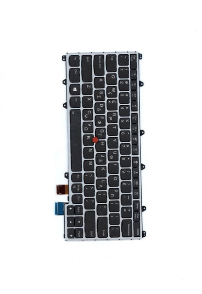Lenovo Yoga X380 Keyboard Greek Silver Backlit 01HX113