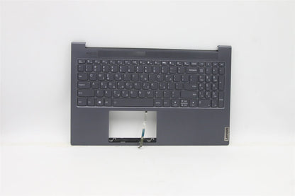 Lenovo Yoga 7-15ITL05 Keyboard Palmrest Top Cover Greek Grey 5CB1B10120