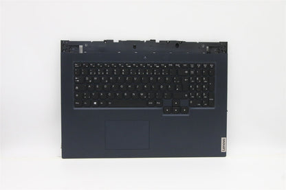 Lenovo Legion 5-17ACH6H Palmrest Cover Touchpad Keyboard German Blue 5CB1C19232