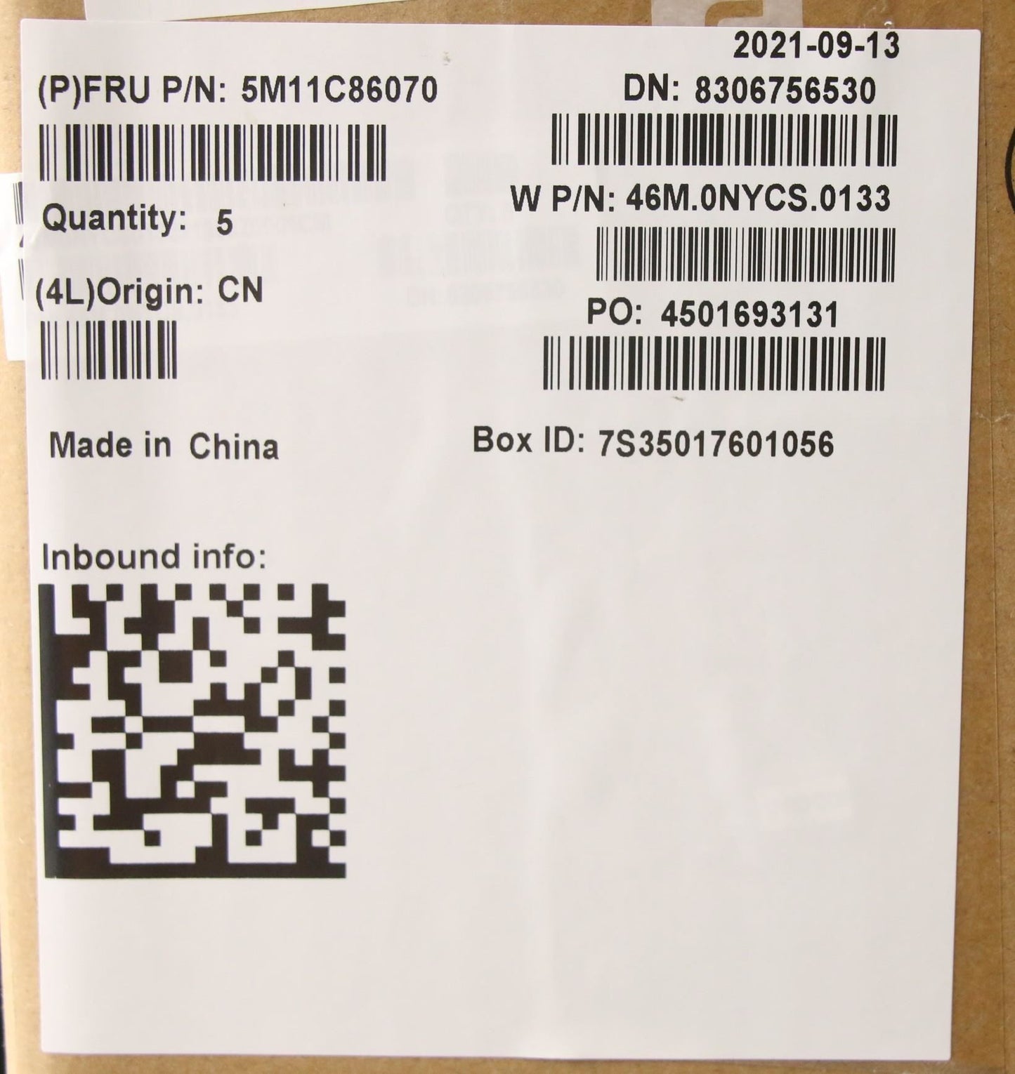 Lenovo MECH_ASM FRASMKB SWS CcCpWFCBKNWWNWL Ch 5M11C86070