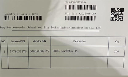 Lenovo TB710FU P_KEY FPC&*6680AA002522 CS FPC Board 5F78C31176