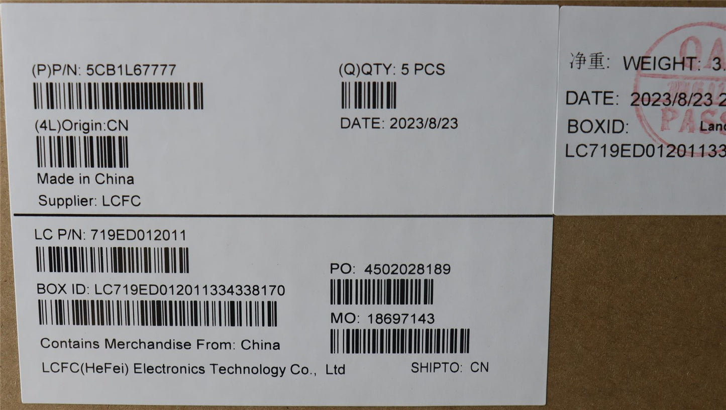 Lenovo COVER Upper Case ASM_GRE L83A1 TEX 5CB1L67777