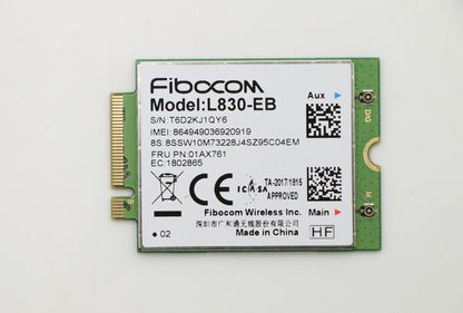 Lenovo Wireless, WAN, FBC, L830-EB Board 01AX761