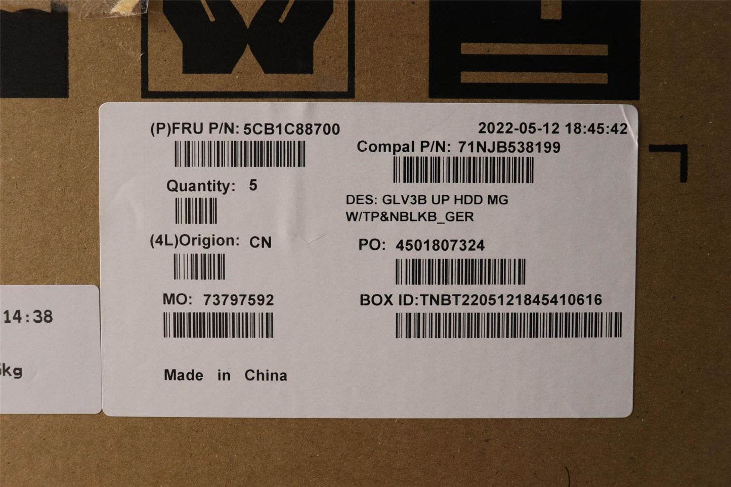 Lenovo UpperCaseASM_GER C21A4 HD MGNBL 5CB1C88700