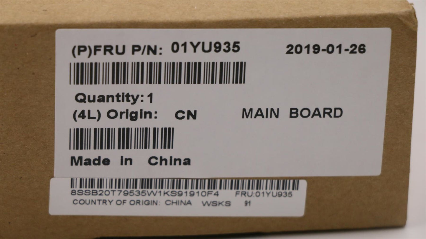 Lenovo ThinkPad P1 Gen 1 Motherboard Mainboard DIS intelI78750H 01YU935