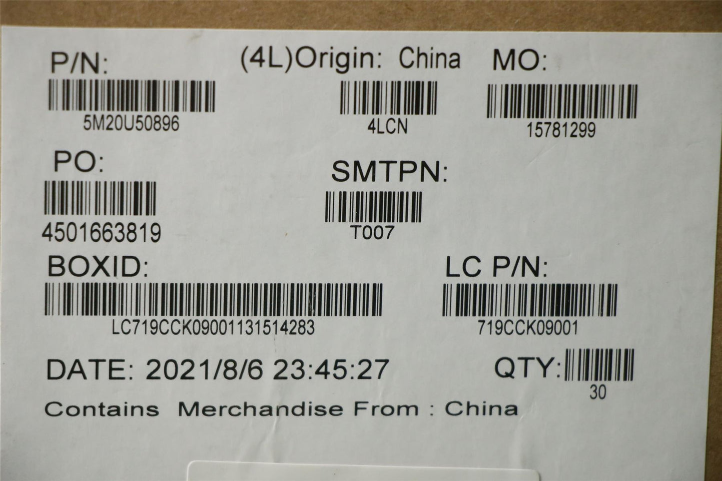 Lenovo MECHANICAL GTU02 RF 5G GASKET 5M20U50896