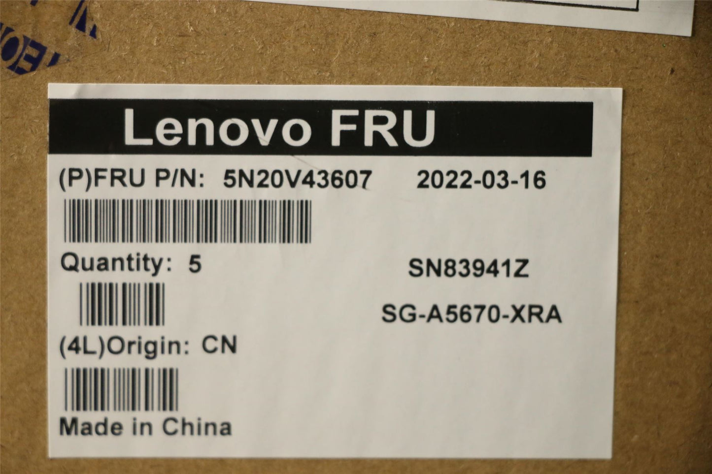 Lenovo NB_KYB CMSK-CS20,SV-NBL,LTN,KOR 5N20V43607