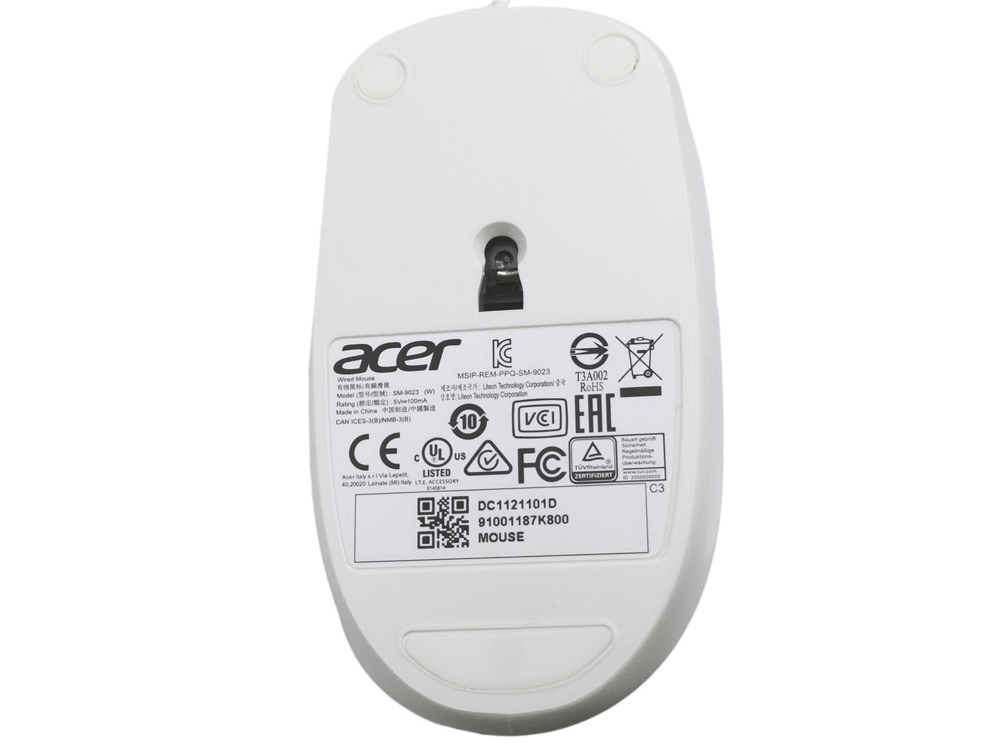 Acer Aspire AC20-720 AZ1-211 AZ1-611 AZ1-612 USB Wired Mouse White DC.11211.00T