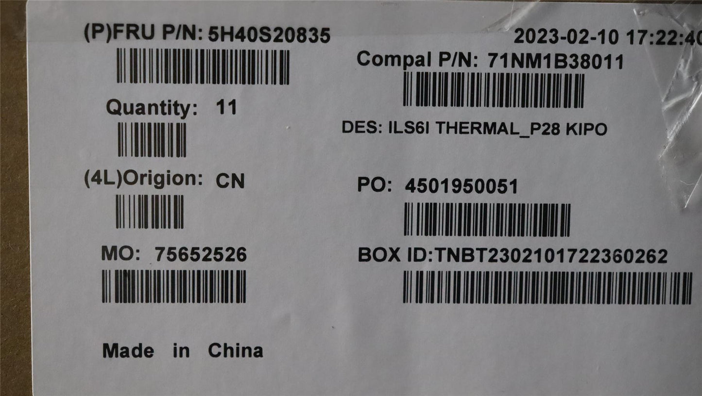 Lenovo HEATSINK Heatsink C 82XF P28 ROBIN 5H40S20836
