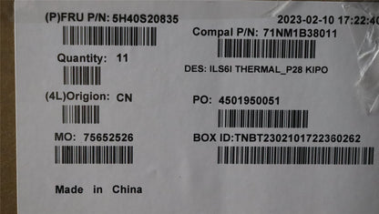 Lenovo HEATSINK Heatsink C 82XF P28 ROBIN 5H40S20836