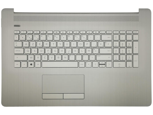 HP 17-BY 17-CA Palmrest Touchpad Cover Keyboard Belgium Silver L92786-A41