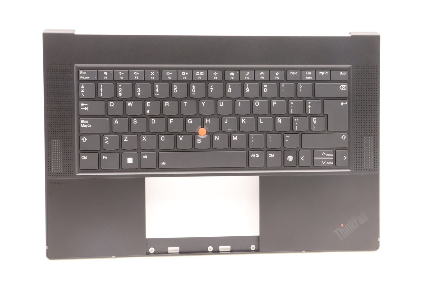 Lenovo ThinkPad Z16 Gen 1 Keyboard Palmrest Top Cover Spanish Black 5M11J13397
