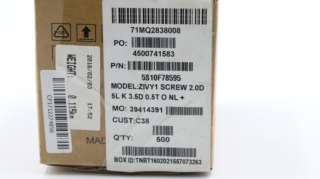 Lenovo SCREW Screw C Y40-70 2.0D 5L K 3.5D 0.5T 5S10F78595