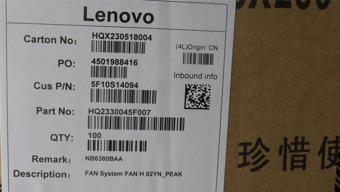 Lenovo System FAN H 82YN_PEAK 5F10S14094