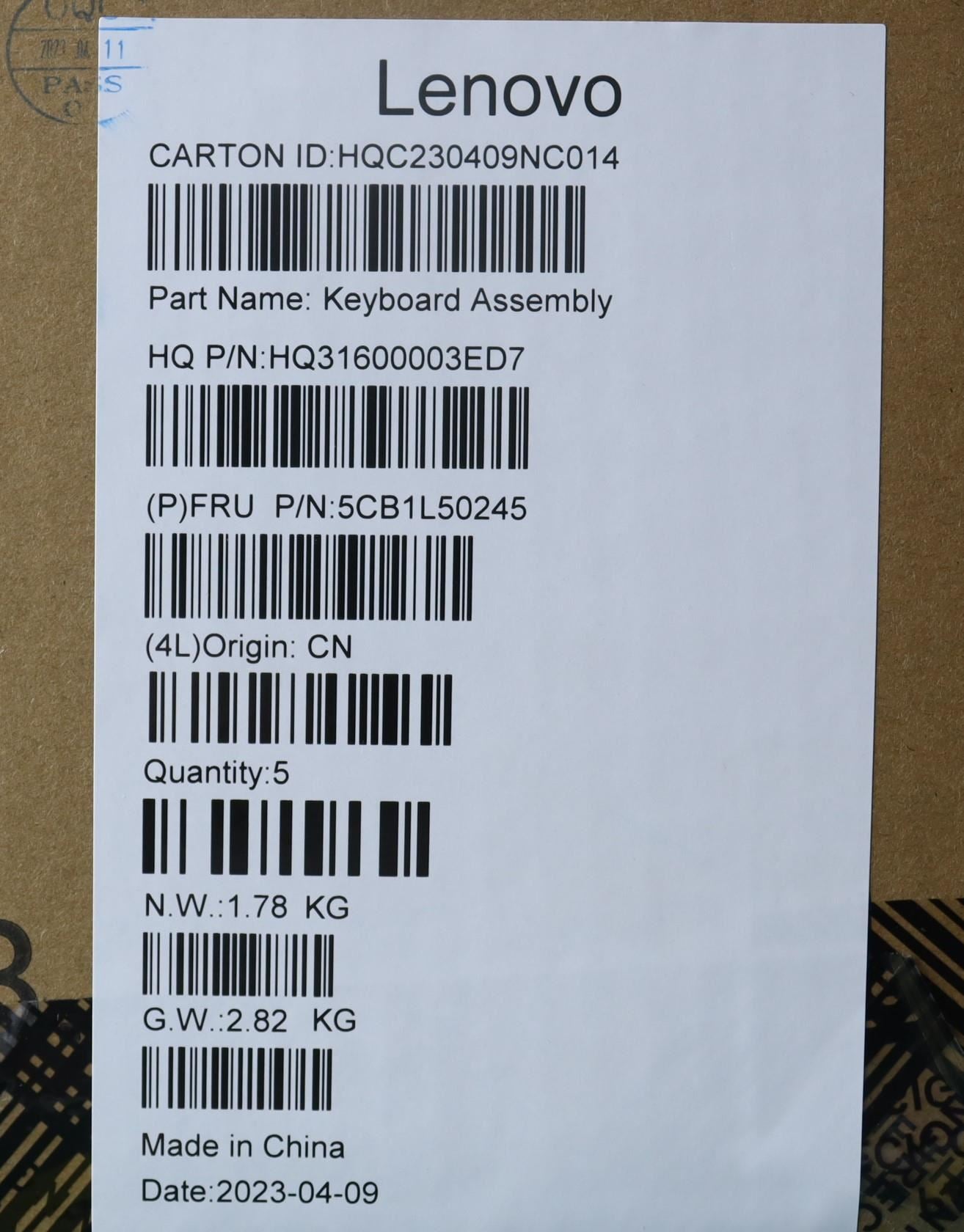 Lenovo Yoga 7 14ARP8 Palmrest Cover Touchpad Keyboard Bulgarian 5CB1L50245