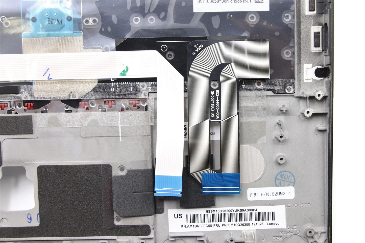 Lenovo ThinkPad T490s Keyboard Palmrest Top Cover German Black Backlit 02HM214