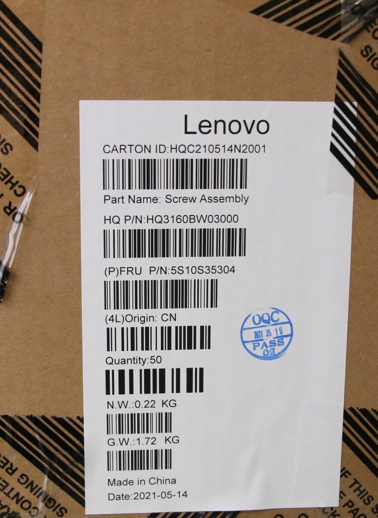 Lenovo SCREW Screw Pack H 82L9 5S10S35304