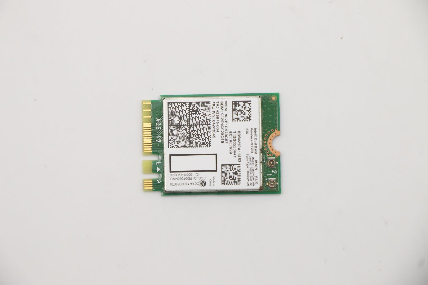 Lenovo FRU Wilkins Peak 2 7260 2*2 11 agn BT4.0 card Indonesia SKU Bluetooth 4.0 M.2 Intel Board 04W3845