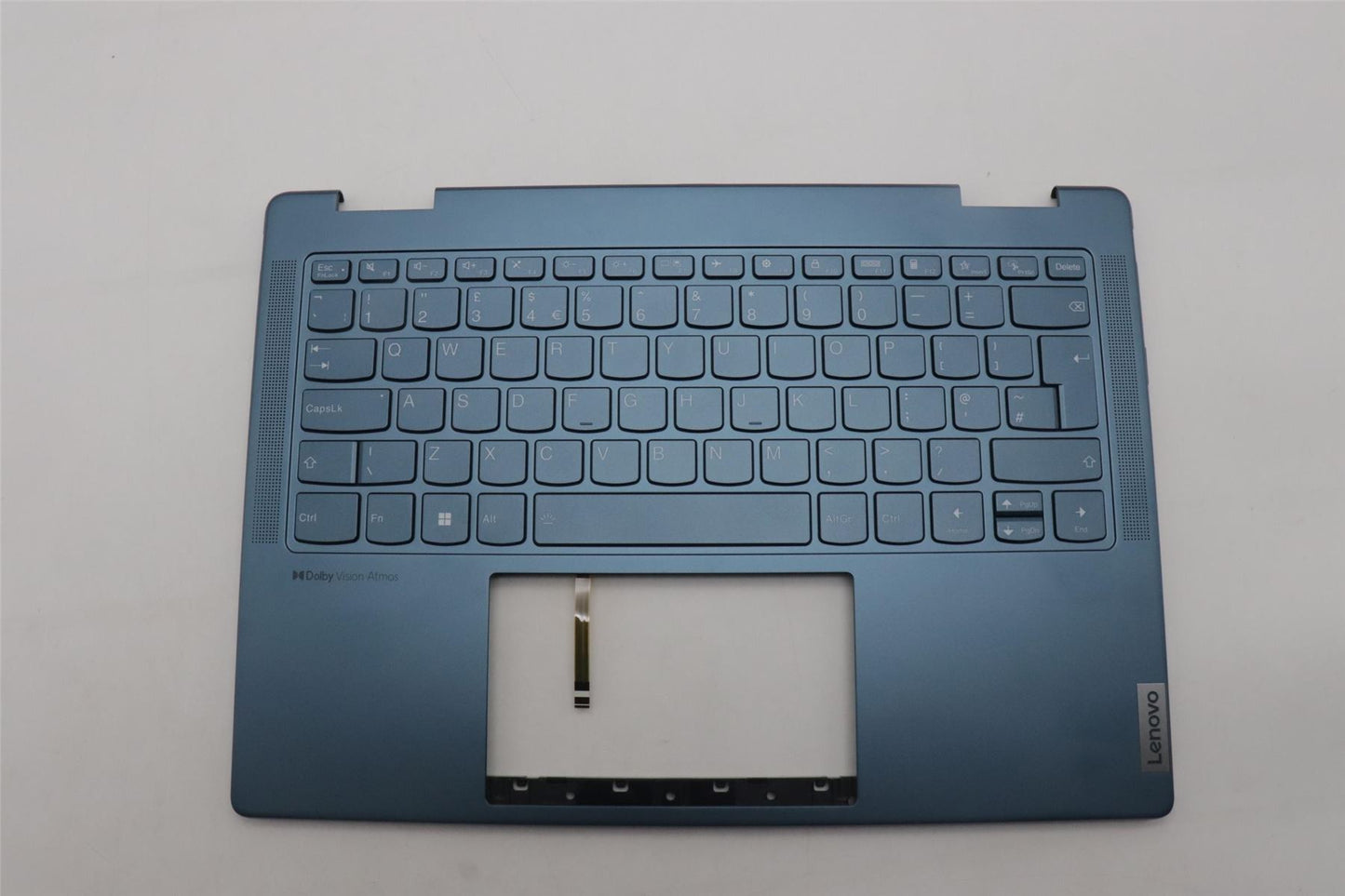 Lenovo Yoga 7 14IRL8 Keyboard Palmrest Top Cover UK Tidal Teal 5CB1L40869