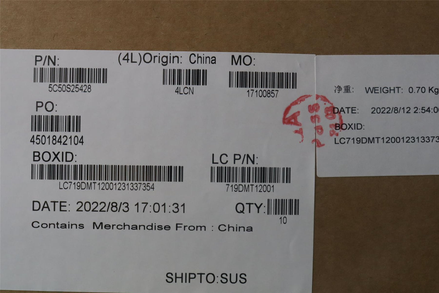Lenovo CARDPOP L 82T5 EMMC/B 64GWD 5C50S25428