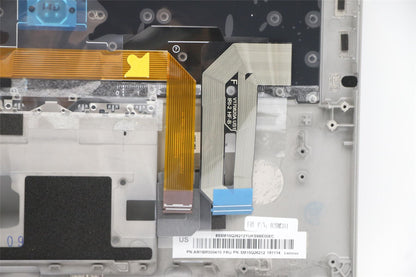 Lenovo ThinkPad T490s Keyboard Palmrest Top Cover Arabic Silver Backlit 02HM345