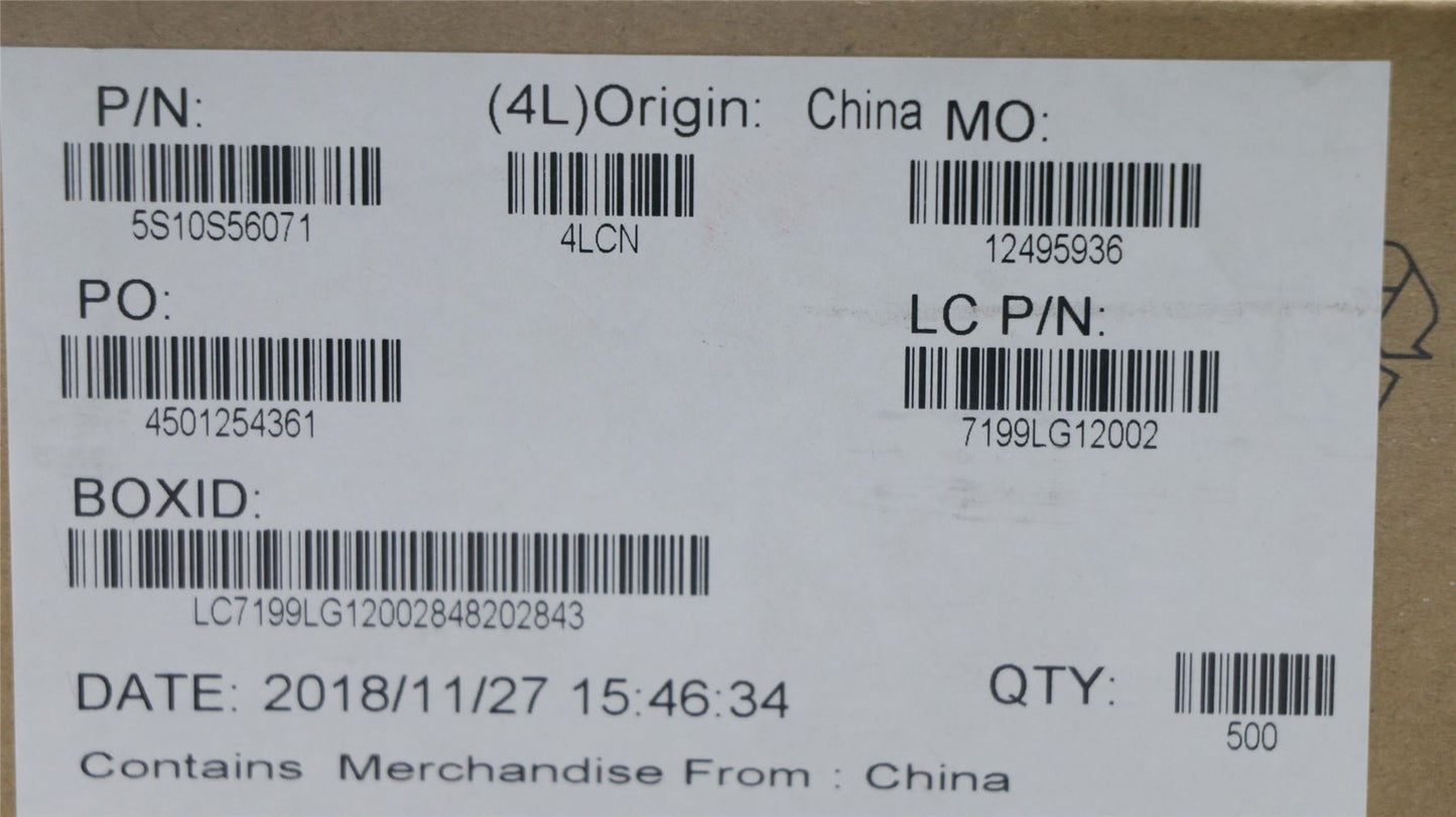Lenovo 5S10S56071 SCREW Screw L 81HC 2.0D 11L K 3.8D 0.8T