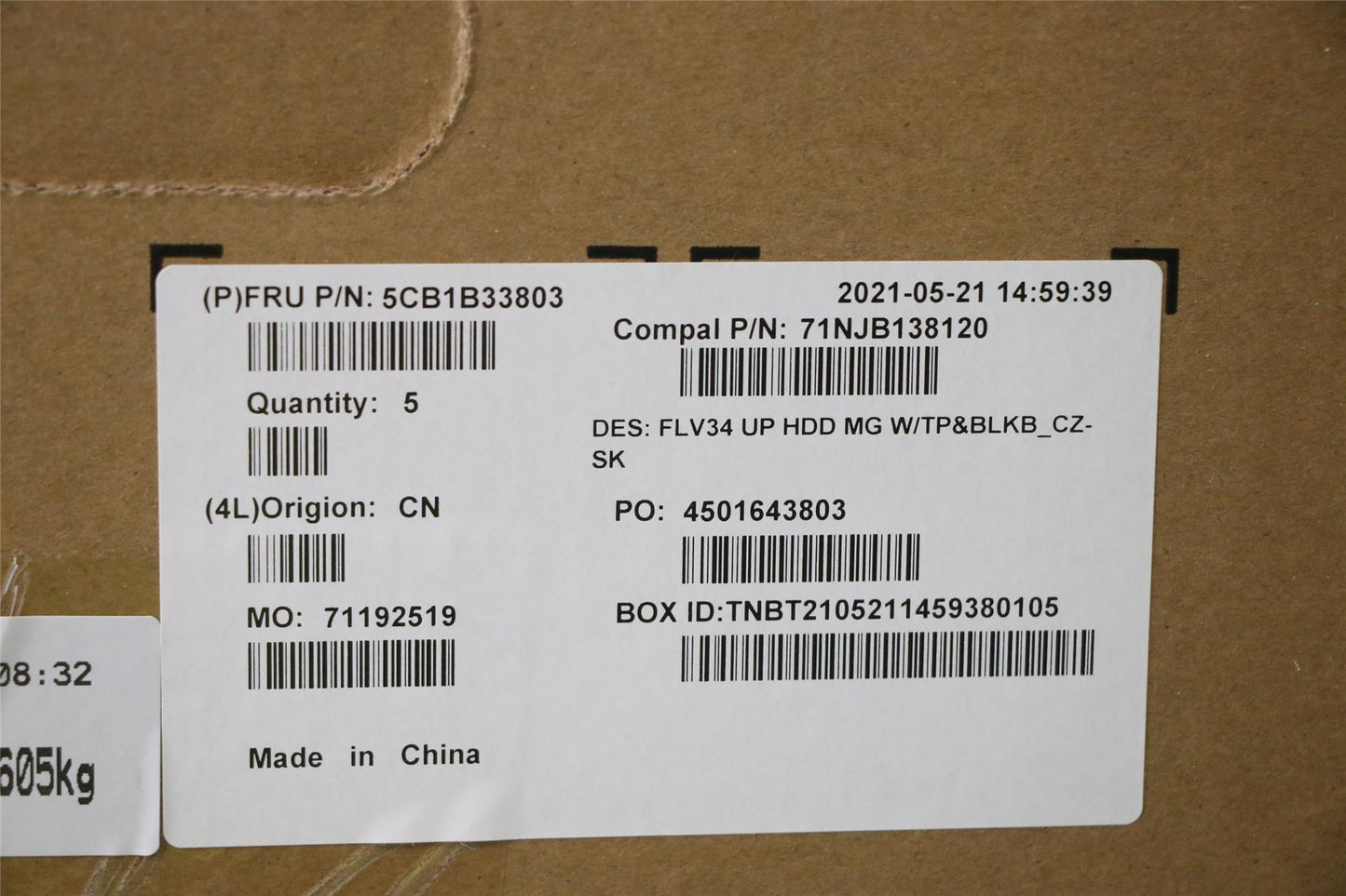 Lenovo ThinkBook 14 G2 ITL Keyboard Palmrest Top Cover Czech Silver 5CB1B33803