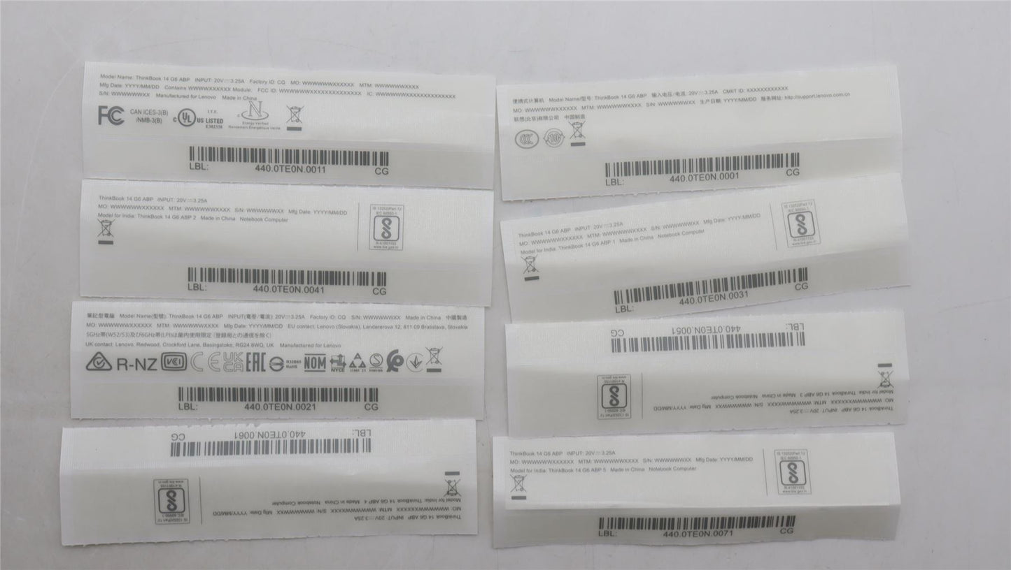 Lenovo LABEL W 21KJ GEO KIT 5L10W35148
