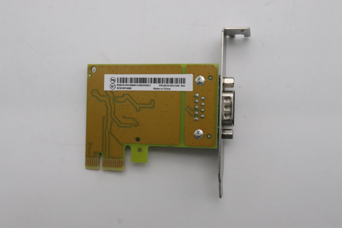 Lenovo CARDPOP Sunix PCIEx1 1-port card Serial PCIe PCI x1 Board 5C51M21349