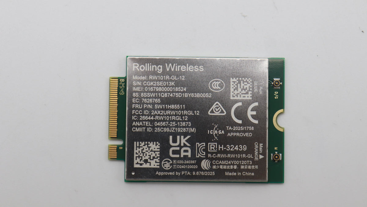 Lenovo WIRELESS Wireless,WWAN,RL,RW101R CAT12 WWAN Board 5W11H85511