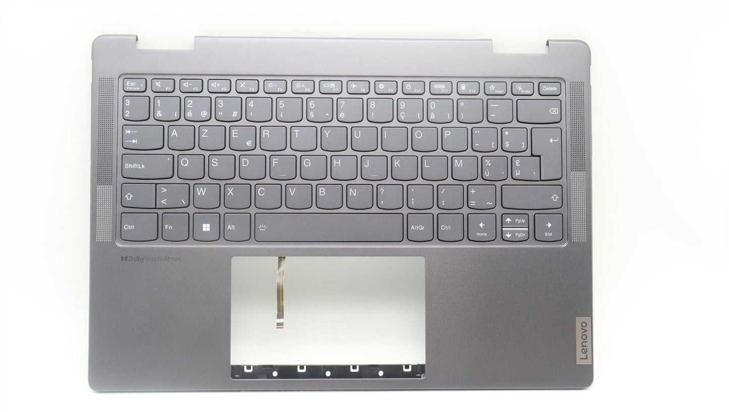 Lenovo Yoga 7 14ARP8 Keyboard Palmrest Top Cover Belgian Storm Grey 5CB1L48311