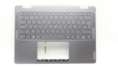 Lenovo Yoga 7 14ARP8 Keyboard Palmrest Top Cover Belgian Storm Grey 5CB1L48311