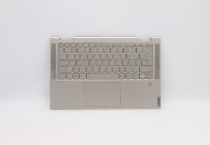 Lenovo Yoga C740-14IML Keyboard Palmrest Top Cover French Silver 5CB0U43989