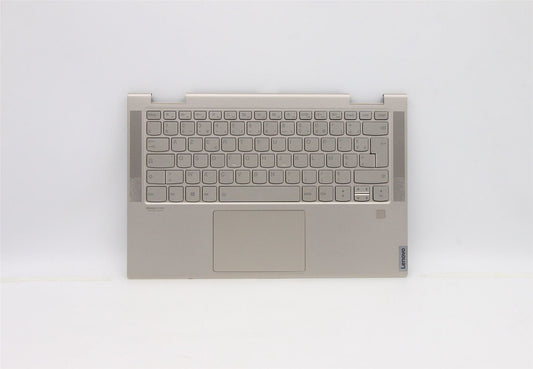 Lenovo Yoga C740-14IML Keyboard Palmrest Top Cover French Silver 5CB0U43989