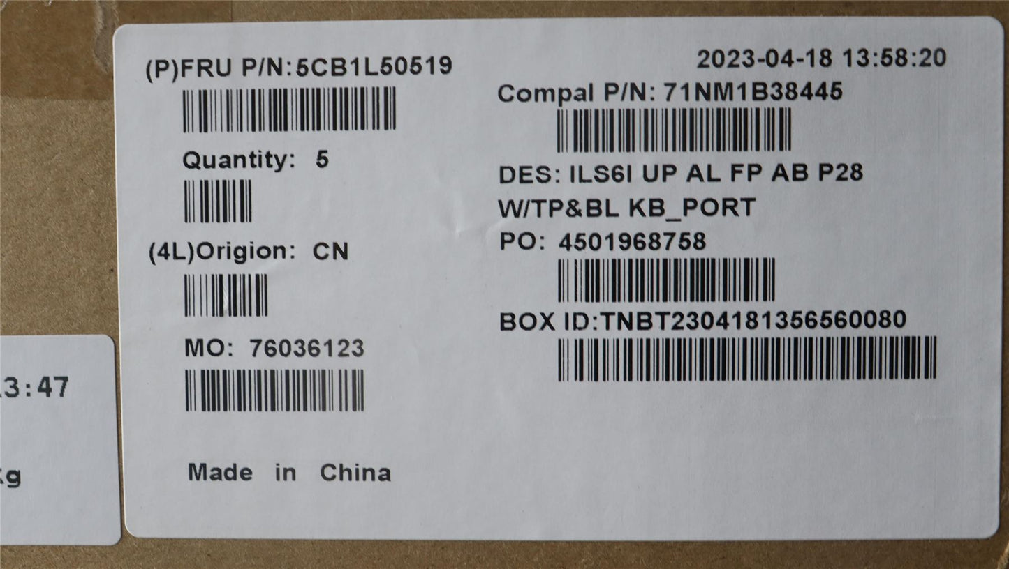 Lenovo IdeaPad 5 16IRL8 Palmrest Cover Touchpad Keyboard Portuguese 5CB1L50519